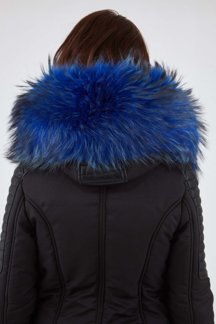 Manteau en fourrure pour femme Horspist GRAND COL HORSPIST Noir&Bleu