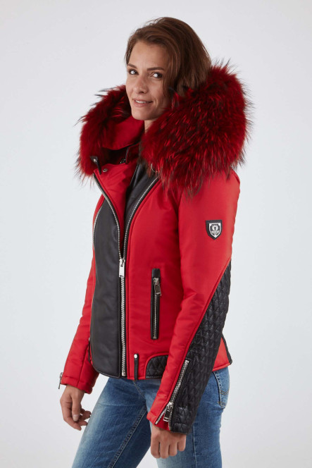 Manteau en fourrure pour femme Horspist GRAND COL HORSPIST Rouge