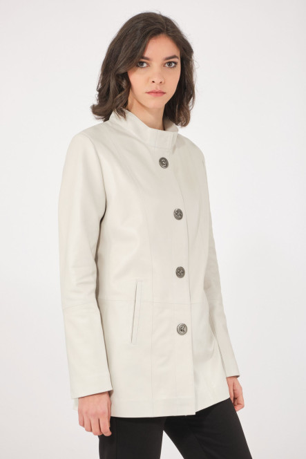 Blouson et veste cuir pour femme Cesare Nori PODIUM LIGHT Blanc