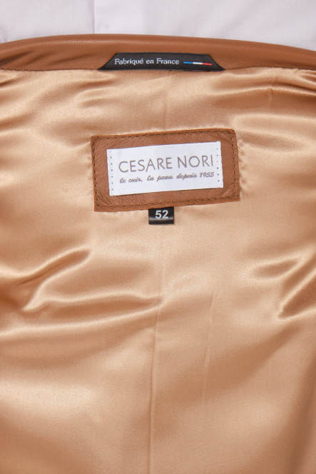 Blouson et veste cuir pour homme Cesare Nori COSTELLO Camel