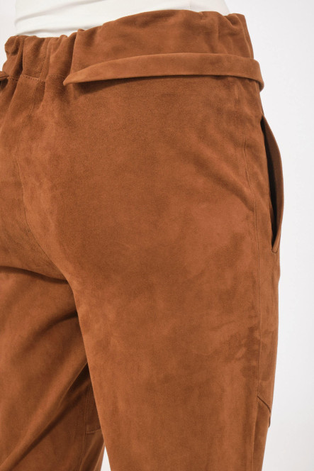 Pantalon cuir, jupe en cuir Giorgio & Mario CHAZA VEL Tabac