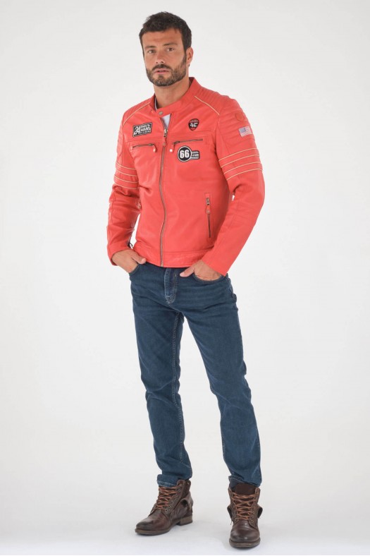 Blouson et veste cuir pour homme 24h Le Mans  IRON LE MANS Red