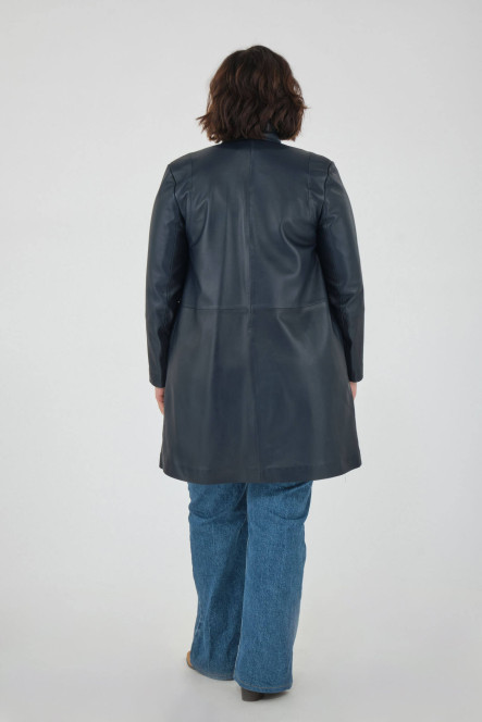 Manteau cuir, 3/4 et peau lainée Cesare Nori CHRISTY Marine