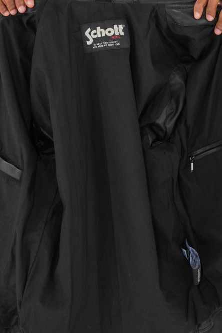 Blouson et veste cuir pour homme Schott LC1150 Noir