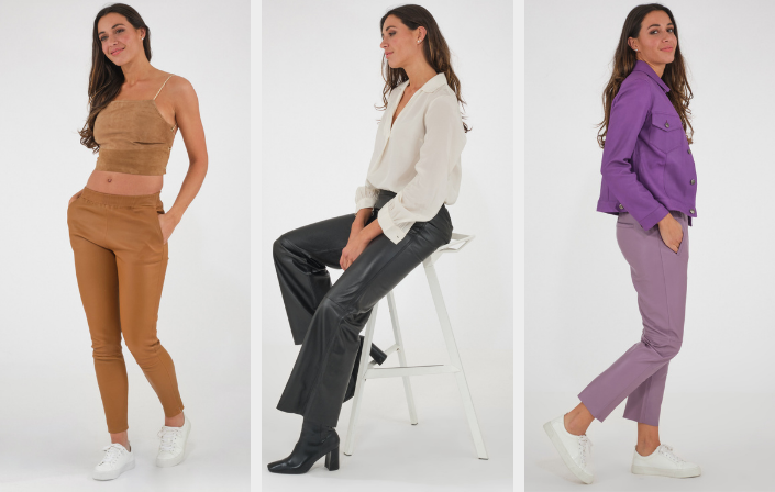 Pantalon cuir femme et legging en cuir stretch | Cesare Nori, depuis 1955